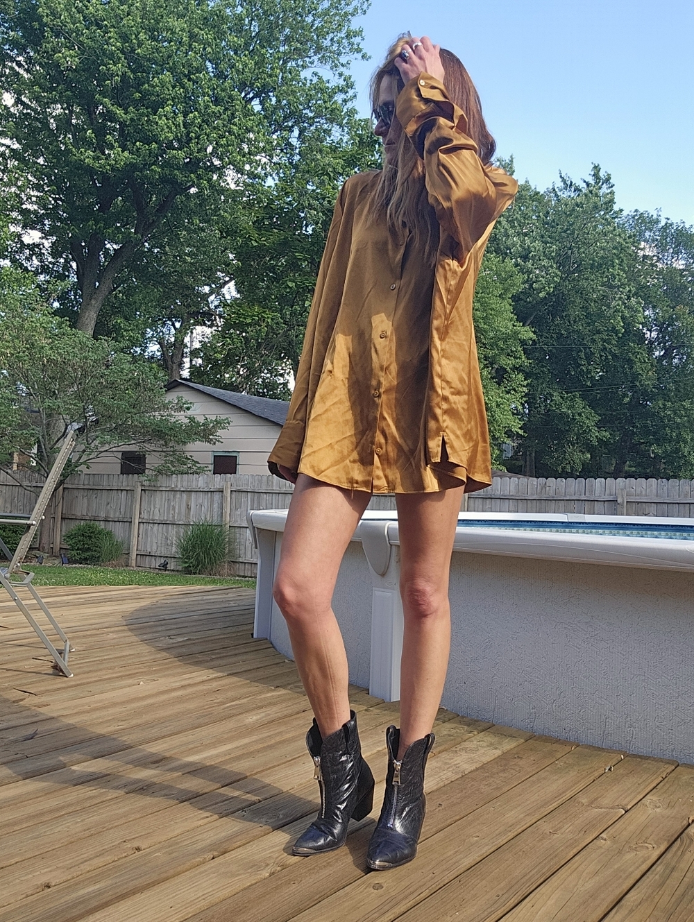 Oversized Shirt Dress